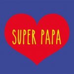 Voorkant Super Papa Ansichtkaart